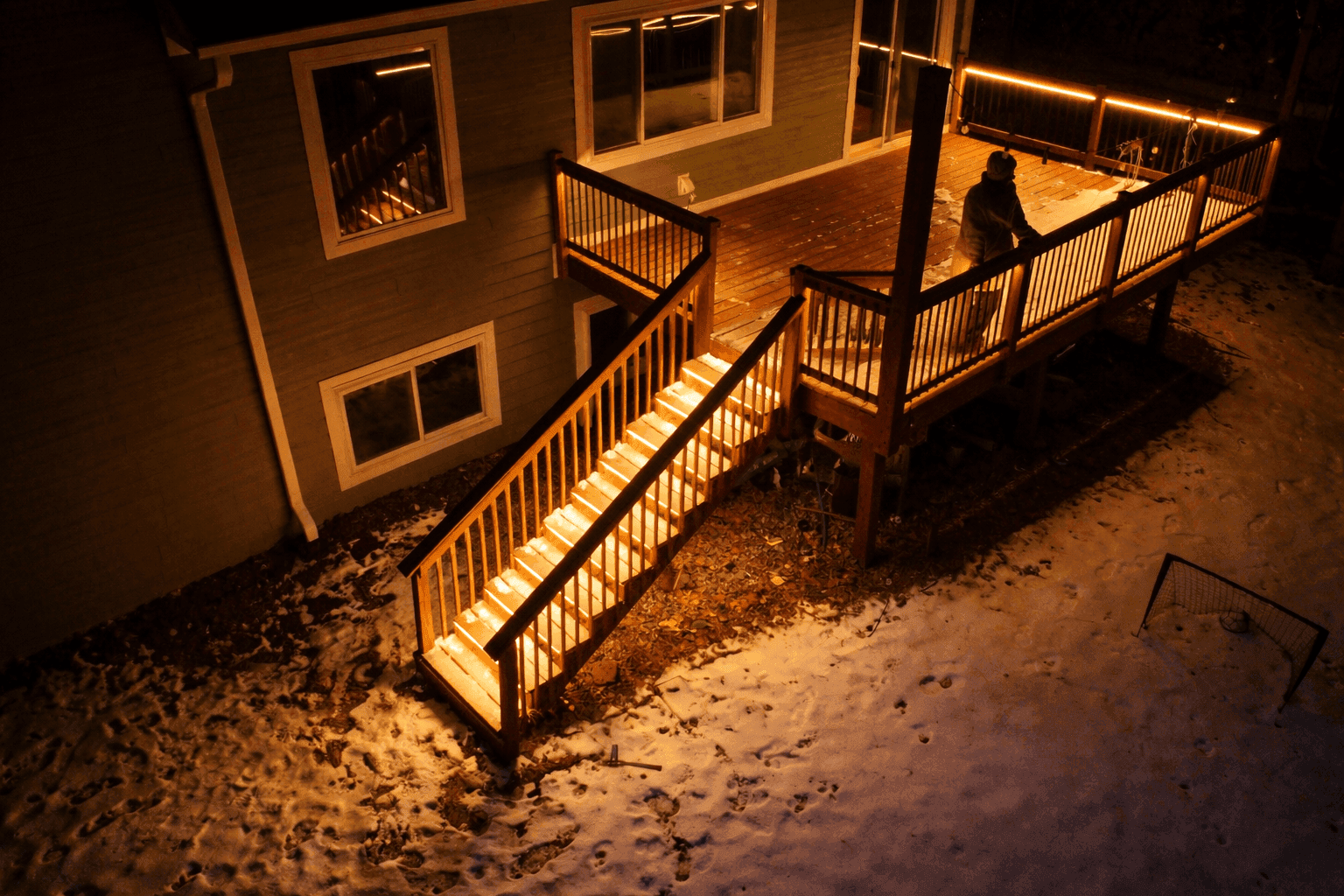 led deck lighting installation in minneapolis